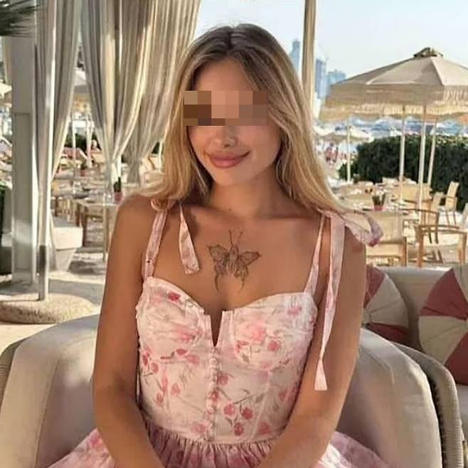 두바이에서 실종된 뒤 사지가 부러지는 등 심각한 부상을 입은 채 길거리에서 발견된 우크라이나 국적의 여성 인플루언서 마리아 코발추크의 모습. /사진=영국 데일리메일 캡처