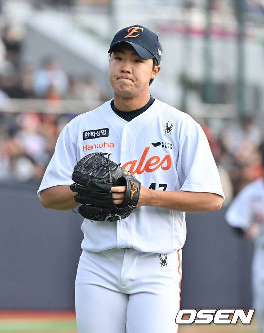 [OSEN=박준형 기자] 한화 정우주 2025.03.08 /