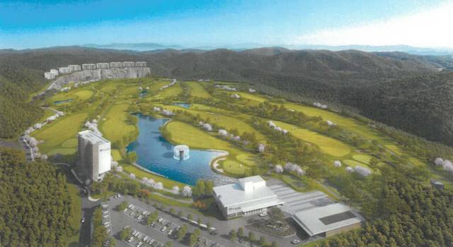 ▲ ㈜원건설이 3000억 원을 들여 세종시 장군면에 세종힐데스하임 골프장 및 리조트를 조성한다. 세종힐데스하임 골프장 및 리조트 조감도 ⓒ세종시