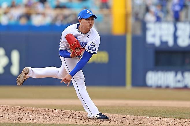 ▲ 가장 빠른 공은 155km를 기록했다. 한국을 대표할 좌완 파이어볼러로 성장할 수 있다 ⓒ 삼성 라이온즈