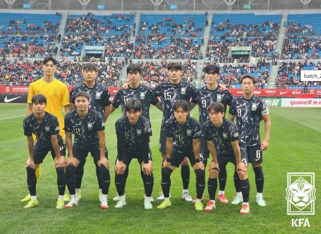 한국 U-22 축구대표팀 선수들 [대한축구협회 제공. 재판매 및 DB 금지]