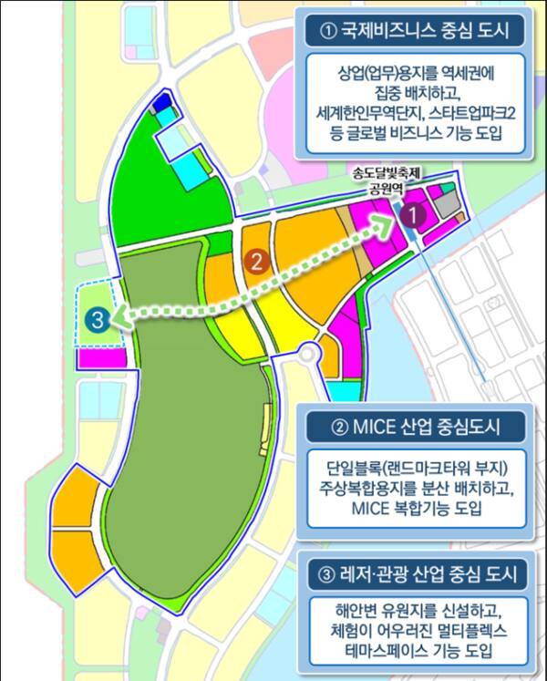 송도랜드마크시티 개발계획 변경안. 인천경제청 제공