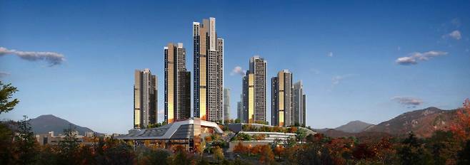 부산 연산5구역 투시도./ 사진제공=현대건설