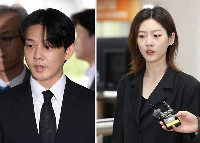 배우 유아인과 고 김새론. 박종민, 류영주 기자