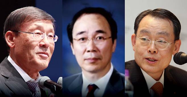 최진민 귀뚜라미그룹 명예회장, 손연호 경동나비엔 회장, 김영대 대성산업 회장 ⓒ연합뉴스·경동나비엔 제공