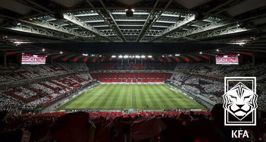 2022년 6월14일 이집트전 카드섹션 때 모습. 대한축구협회 제공