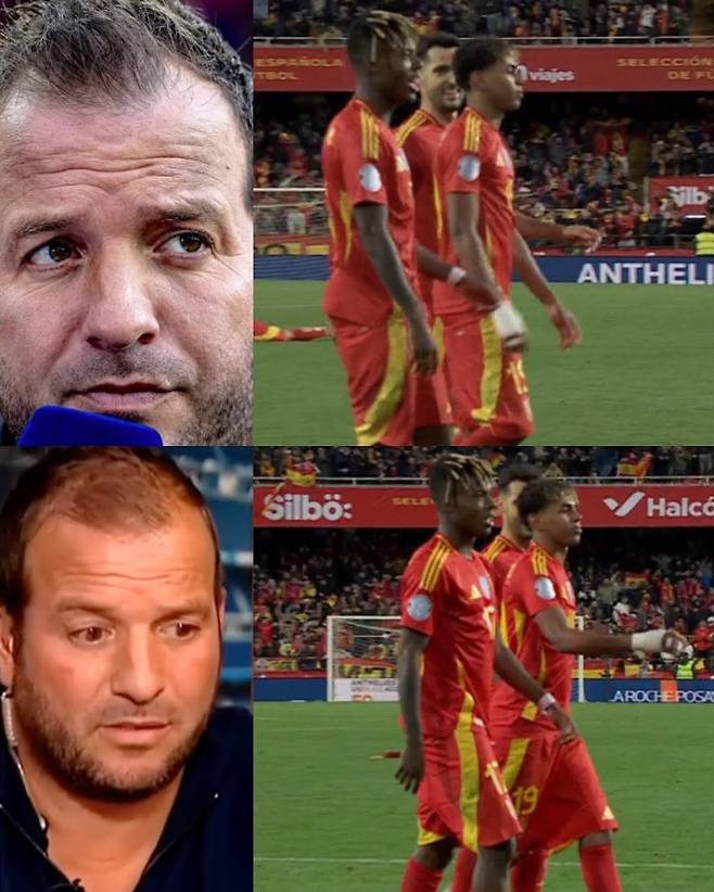 24일 네덜란드와의 2024~25 UNL 8강 2차전에서 득점 후 바지를 내리는 세리머니를 펼친 야말. 왼쪽 사진은 전 네덜란드 축구 선수 판데르 파르트. 사진=야말 SNS