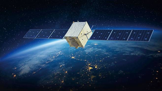 LIG넥스원의 저궤도 위성용 다중호핑빔 안테나. [LIG넥스원 홈페이지 갈무리]