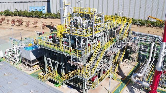 삼성중공업이 개발한 FLNG의 액화 설비인 센스포. 기체인 천연가스를 액체로 바꾸는 핵심 장비다. /삼성중공업 제공