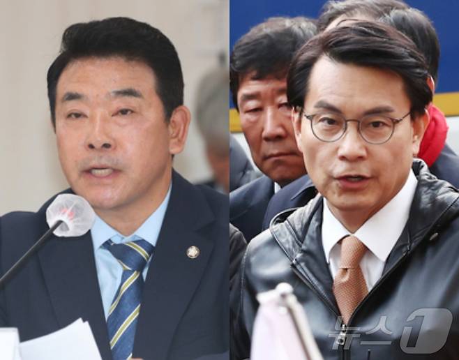 박정 더불어민주당 의원(왼쪽)과 윤상현 국민의힘 의원(오른쪽).