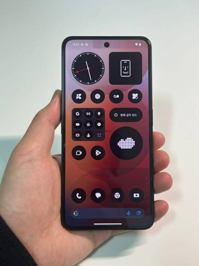 낫싱 폰 쓰리에이(3a) 단색 테마 (사진=지디넷코리아)