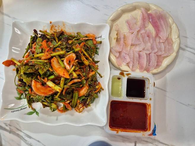 간재미 회 & 회무침
