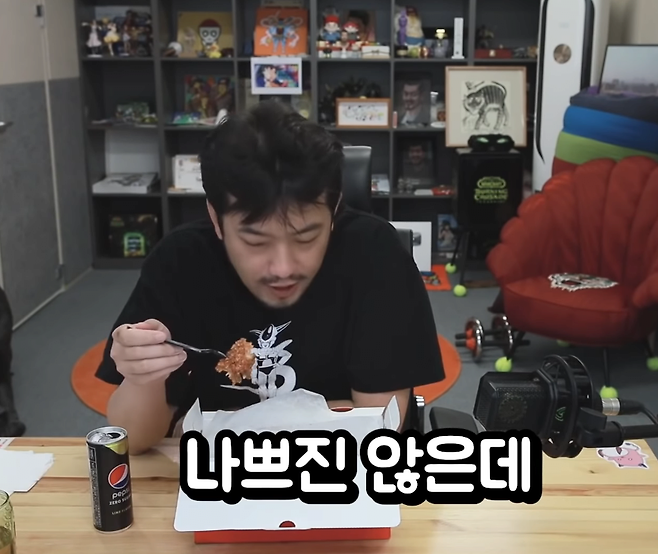 KFC 양념치킨 맛 평가하는 침착맨.jpg