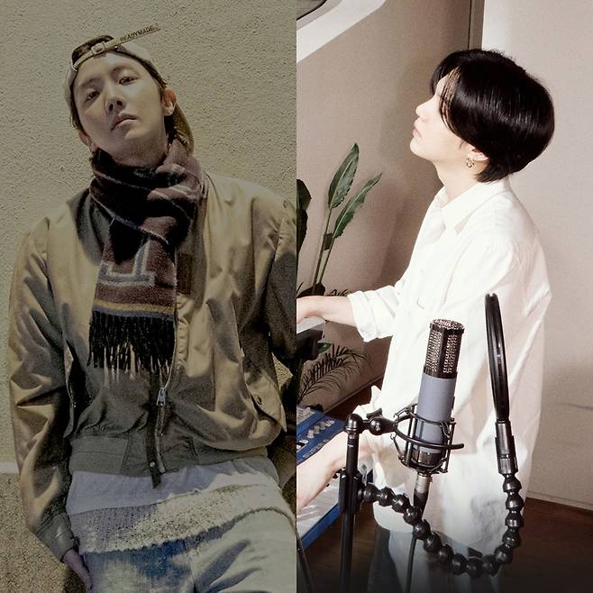 ▲ 방탄소년단 제이홉(왼쪽), 슈가. 제공| 빅히트 뮤직