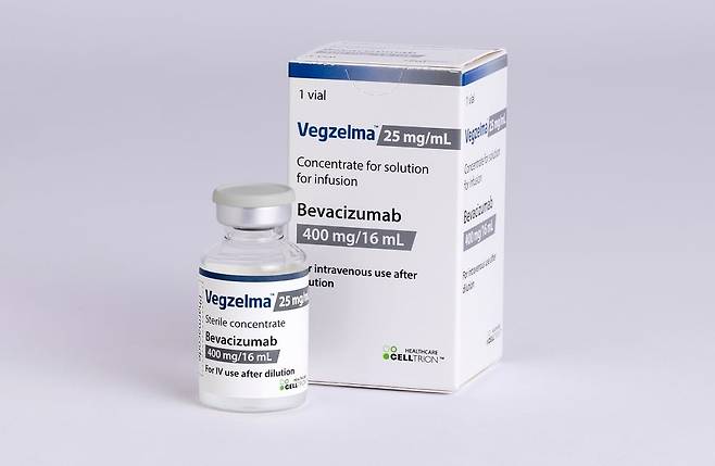 셀트리온의 전이성 직결장암, 유방암 치료용 바이오시밀러 ‘베그젤마.’ /셀트리온