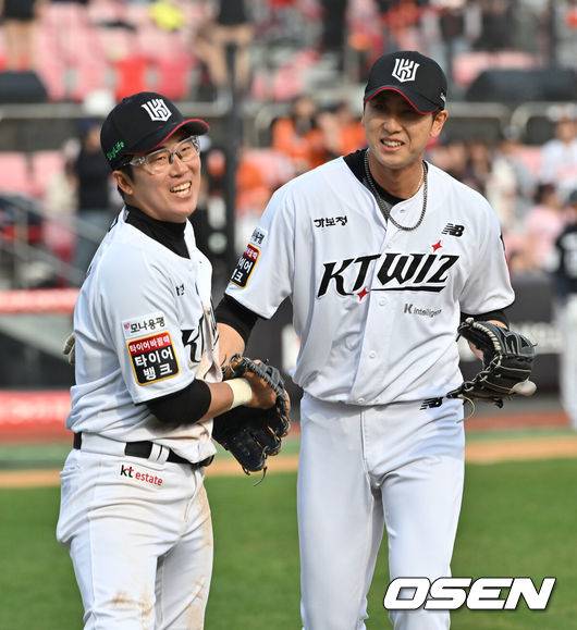 [OSEN=박준형 기자] KT 허경민-김민수 2025.03.23 / soul1014@osen.co.kr