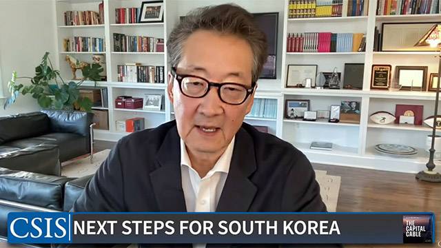 ▲ 빅터 차 한국석좌가 CSIS가 주관한 온라인 대담에서 발언하고 있다. ⓒCSIS 누리집 갈무리.