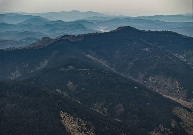 28일 경북 의성군 산림이 일주일간 지속된 산불로 폐허가 돼 있다. 의성=연합뉴스