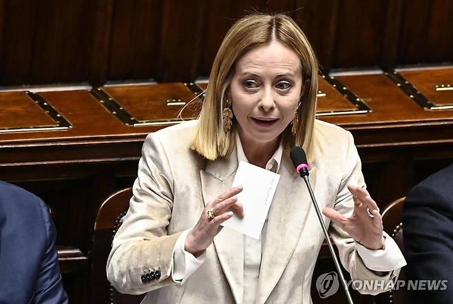 조르자 멜로니 이탈리아 총리 [EPA 연합뉴스 자료사진. 재판매 및 DB 금지]