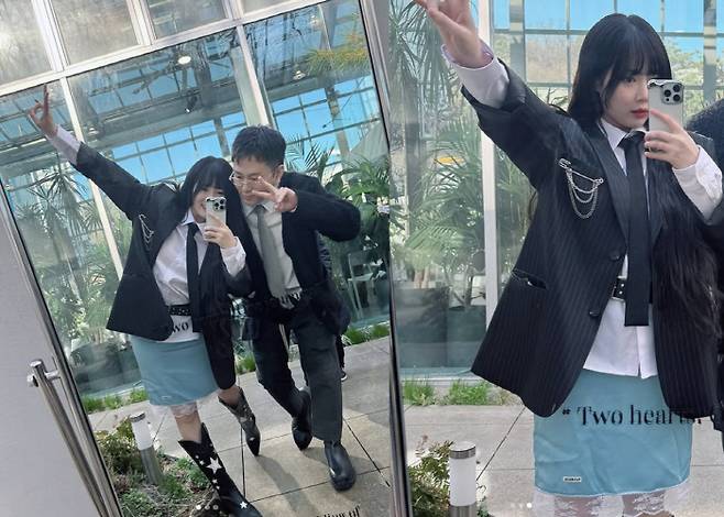 흑발의 현아♥용준형 4개월만 신혼 근황 "잔망스런 커플룩"