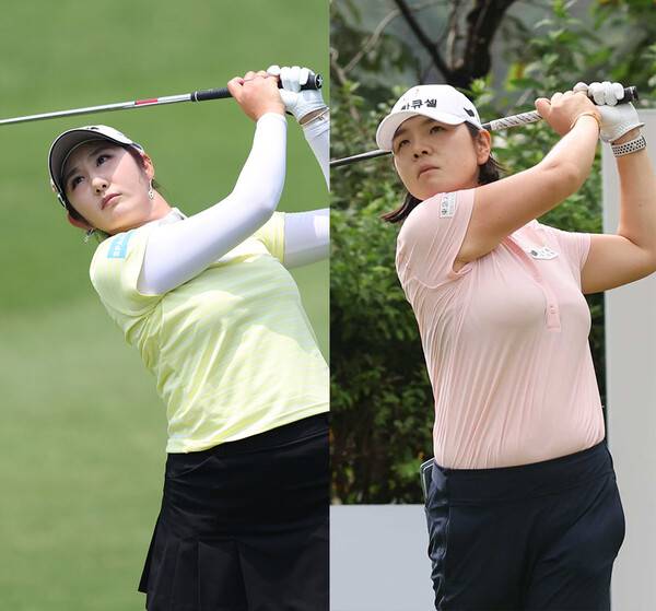 2025년 일본여자프로골프(JLPGA) 투어 악사 레이디스 골프토너먼트에 출전한 배선우, 이민영 프로. 사진제공=KLPGA