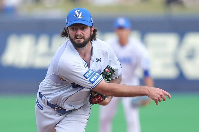 ▲ 삼성 소속 당시의 코너 시볼드. ⓒ삼성 라이온즈