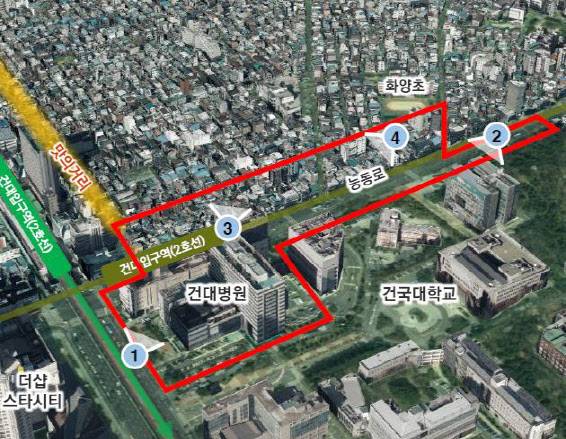 화양2지구 위치도.(사진=광진구)