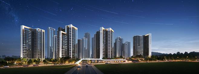 수원 구운1구역 주택재건축정비사업 투시도. /롯데건설 제공