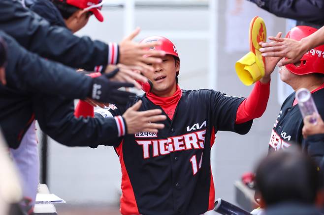 올 시즌 공수에서 기대 이상의 모습을 보여주고 있는 김규성. KIA 제공
