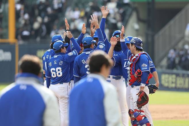삼성 선수단. 삼성 라이온즈 제공