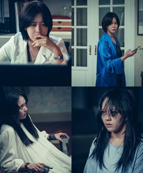'거룩한 밤: 데몬 헌터스' 경수진(위쪽)과 정지소의 스틸컷이 공개됐다. /롯데엔터테인먼트