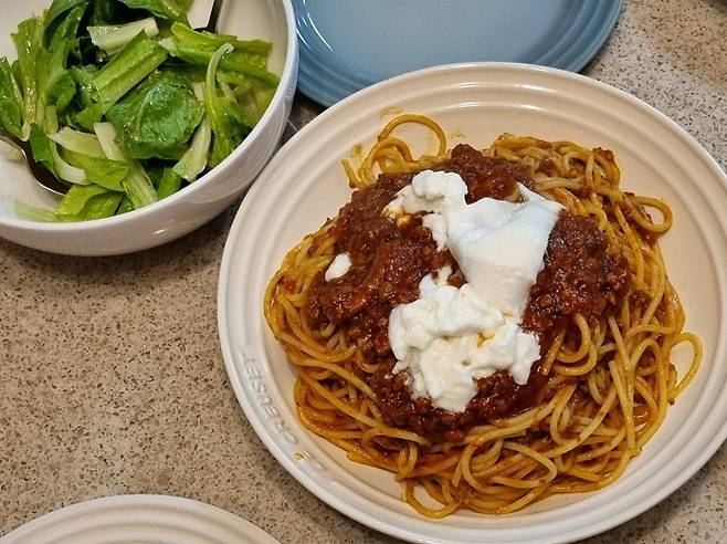 완성된 라구 파스타