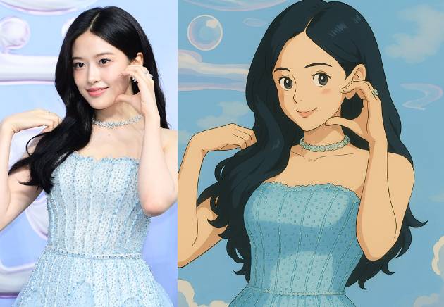 최근 오픈AI(OpenAI)가 출시한 신규 이미지 생성 AI 모델 '챗GPT-4o 이미지 생성'이 화제가 되고 있다. 사진은 걸그룹 아이브 멤버 안유진을 지브리 스타일로 바꾼 챗GPT 생성 이미지. [사진=아이뉴스24DB, 챗GPT]