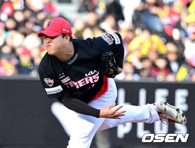 [OSEN=대전, 최규한 기자] 8회말 KIA 조상우가 힘차게 공을 뿌리고 있다. 2025.03.30 / dreamer@osen.co.kr