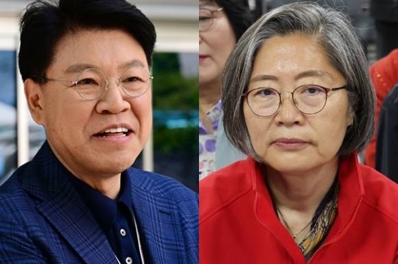 장제원 전 국민의힘 의원. 이수정 국민의힘 수원시정 당협위원장. 연합뉴스 자료사진