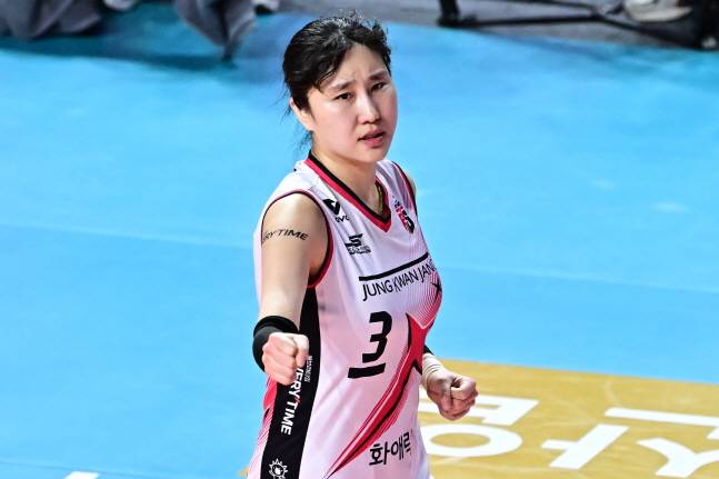 무릎 통증을 딛고 챔프전에 나선 염혜선. /사진=KOVO 제공