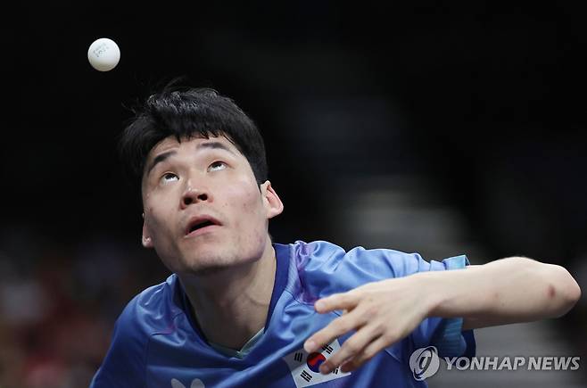 장우진의 경기 장면 [연합뉴스 자료 사진]