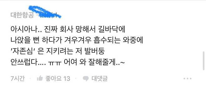 블라에서 싸우는 대한항공, 아시아나 직원들