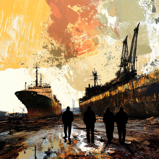 조선사 부도내고 가족 회사에 근저당 설정한 대표. 한국일보 HAI로 생성한 가상 이미지