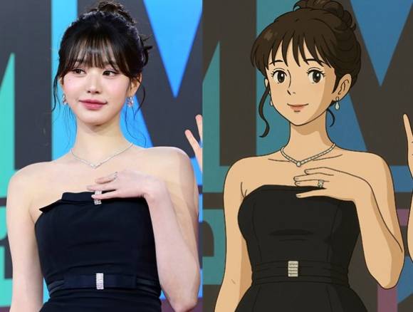 걸그룹 아이브 멤버 장원영을 지브리 스타일로 바꾼 챗GPT 생성 이미지. [사진=아이뉴스24DB, 챗GPT]