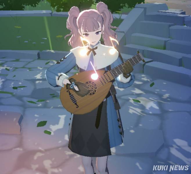 넥슨이 지난달 27일 ‘마비노기 모바일’을 출시했다. 게임에서 악기를 연주하는 모습. 유채리 기자