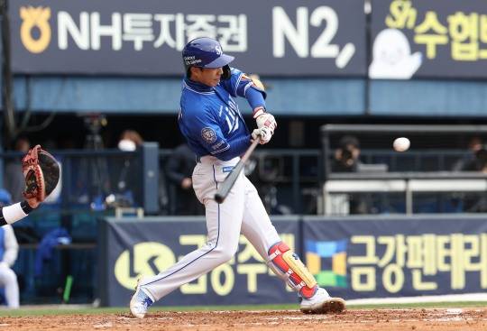 이재현 '2타점 적시타야'. 사진[연합뉴스]