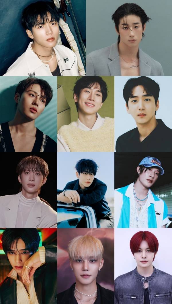 남우현, 한승우, 하성운, 서은광, 차선우, 후이, MJ, 방예담, 세림, 승훈, 히카리 / 사진=각 소속사