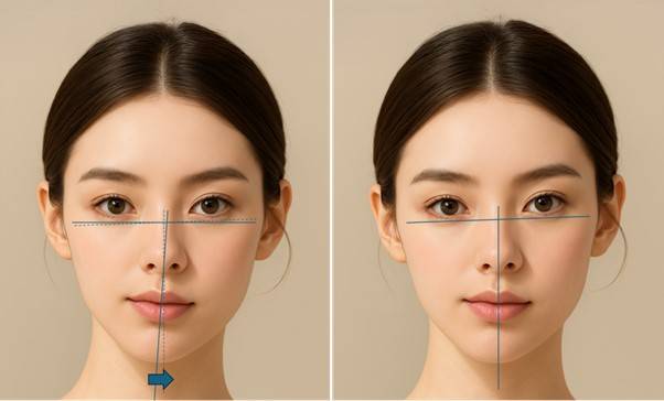 무의식적으로, 턱이 가운데로 오게 얼굴을 살짝 돌리는 분들이 많습니다. 본인도 이 사실을 인식하지 못합니다.