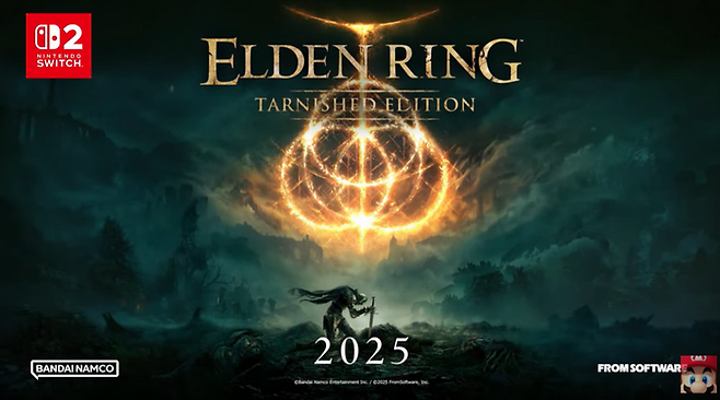 닌텐도가 연내 닌텐도 스위치2 버전의 엘든링 '타니쉬드 에디션'을 출시한다. 닌텐도 다이렉트 방송 화면 캡처.