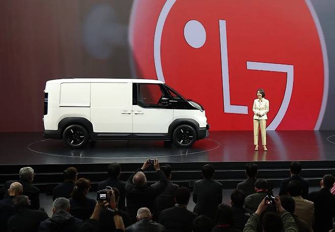 LG전자와 기아가 협업해 만든 '기아 PV5 콘셉트카'. 연합뉴스