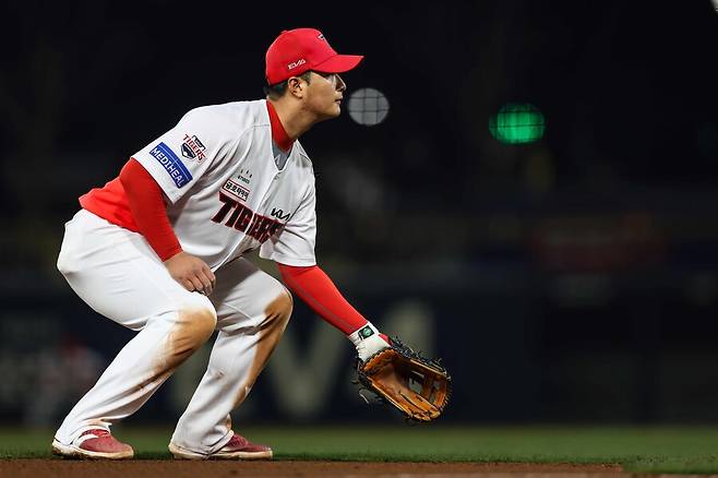 ▲ 변우혁은 3일 공격은 물론 호수비도 선보이면서 3루 공백을 메워가고 있다 ⓒKIA타이거즈