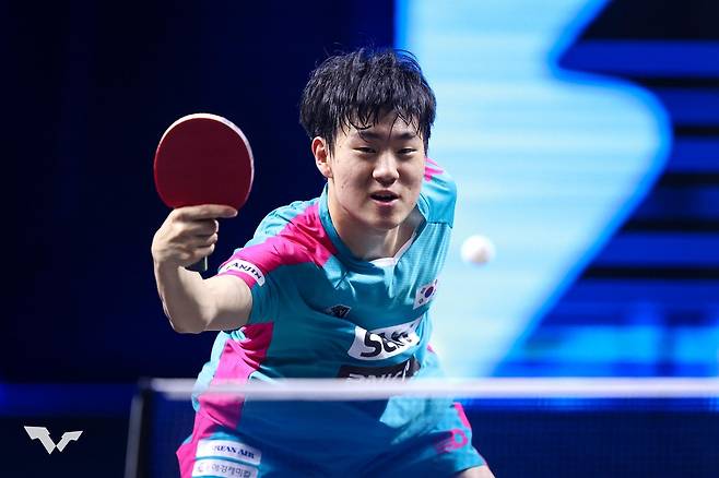 WTT 대회 남자단식에 출전한 오준성 [WTT 인스타그램 캡처. 재판매 및 DB 금지]