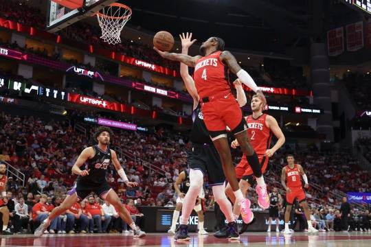 휴스턴 제일런 그린(4번)의 슛. 사진[Troy Taormina-Imagn Images/로이터=연합뉴스]