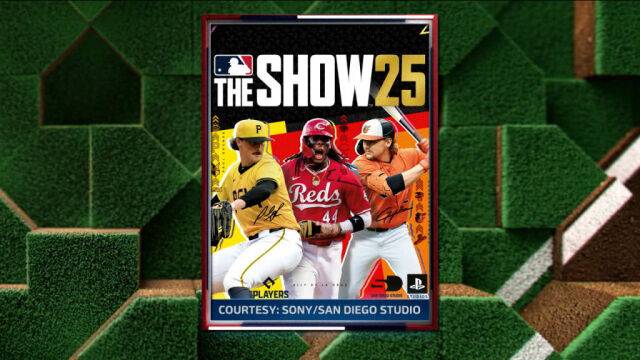 'MLB THE SHOW 25'의 커버를 장식한 젊은 슈퍼스타. 왼쪽부터 스킨스, 데 라 크루즈, 헨더슨. /MLB 제공